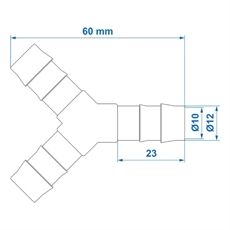 ProPlus Y Samleled til Vandslange, 12mm. 2 stk.