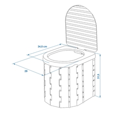 ProPlus Campingtoilet med Låg, Sammenklappeligt 