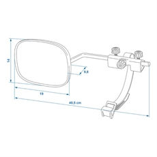 ProPlus Campingspejl, Universal Fladt glas, 1 stk.