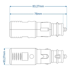 PROPLUS Cigarettænderstik Universal 12 V / 24 V