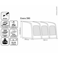 EVORA 390 Pro Climate, Luftfortelt
