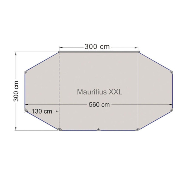 Auvent Solaire Reimo Mauritius Premium - Gris Clair - 300x300x190 Cm (P42) - Comme Neuf