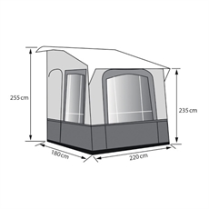 REIMO Vinterfortelt Cortina 3,  Str. 220 x 180 cm