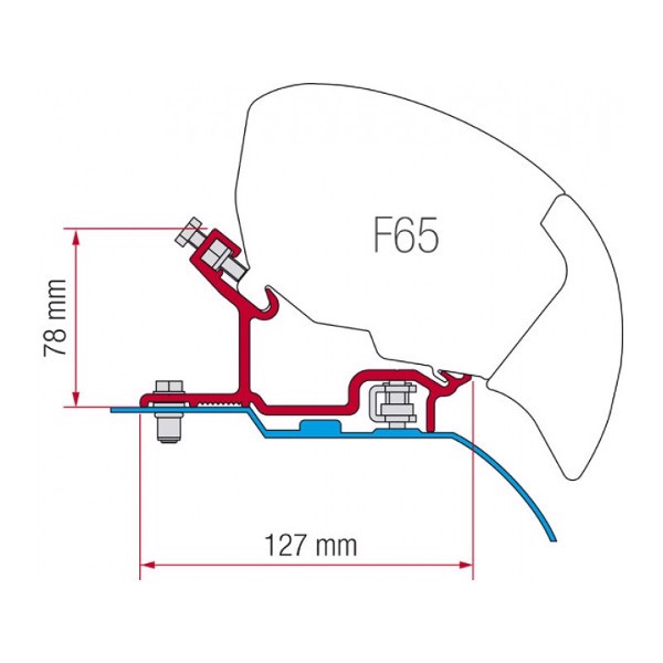 FIAMMA Adapter KIT 98655-656 til  FIAT DUCATO - CITROEN JUMPER - PEUGEOT BOXER H3