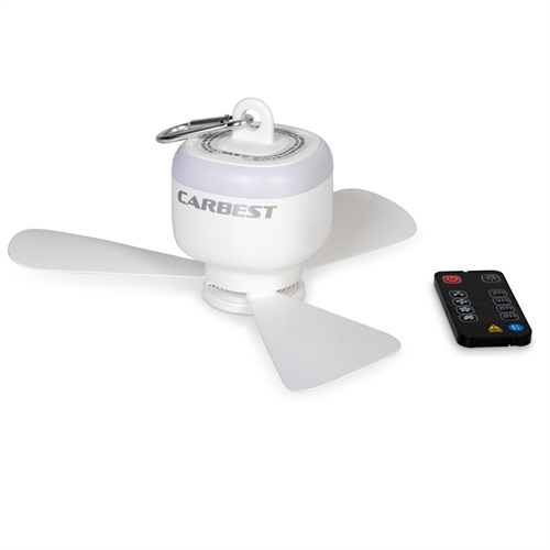 CARBEST Loftventilator med LED lampe