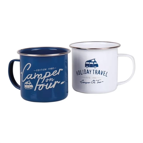 HOLIDAY TRAVEL Krus, emaljeret, 2 stk