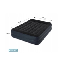 INTEX Rising Comfort luftmadras, Dobbelt m. pumpe