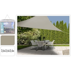 PROGarden solsejl, Triangel 3,6 x 3,6 x 3,6 m.