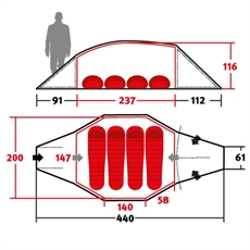 Wechsel Precursor Kuppeltelt, Groundsheet Ekstra Teltbund