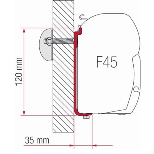 F45 FIAMMA Kit AS 120 Adapter 