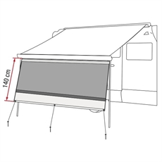 FIAMMA Markise Frontstykke, Sol og Regn Blocker 325. 