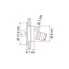 FIAMMA Dæksel og Studs til Friskvandstank, Hvid